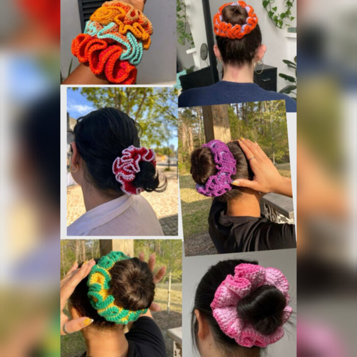 Crochet hair accessories