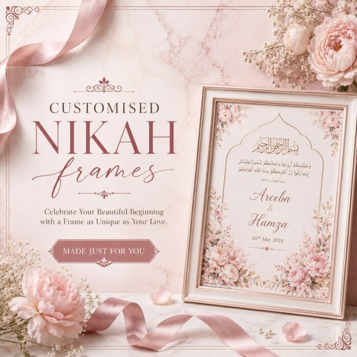 Customised Nikah frames