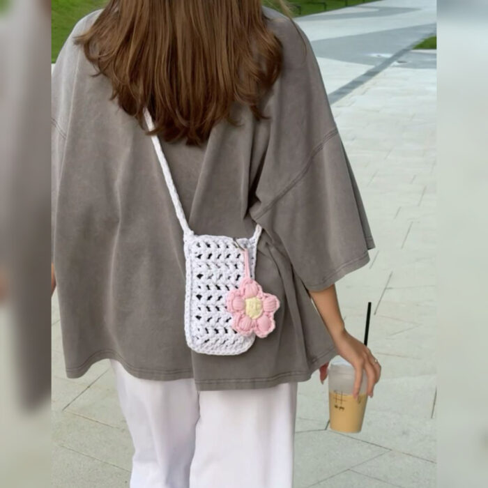 Crochet mini bag